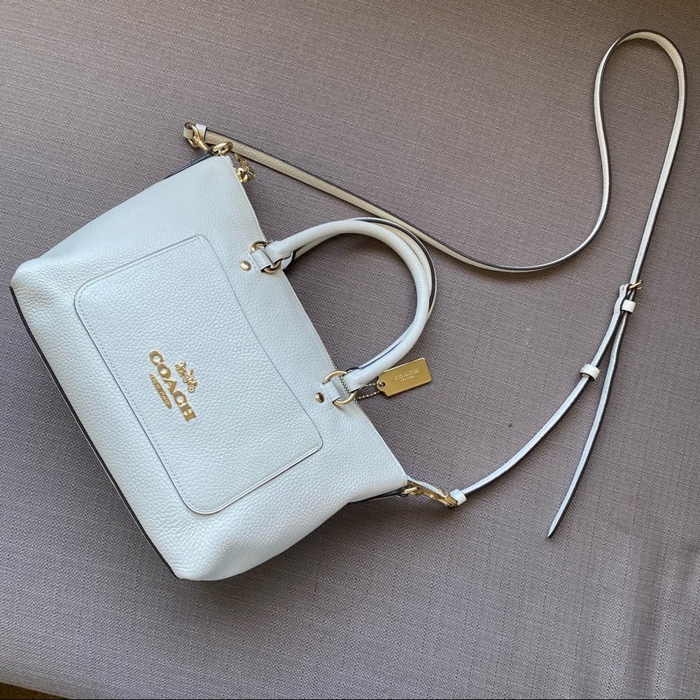 SOLD - Coach Mini Emma Satchel (F31466) Chalk - Picture 1 of 15